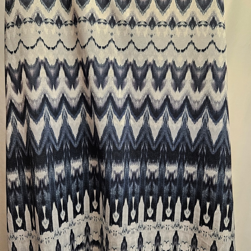 3for$25 blue grey printed workout tank top athletic 90 degrees racerback scoop L - Picture 2 of 5